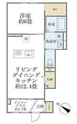 Gracious 1階1LDKの間取り