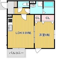 (仮称)La-Crea茨木寺田町 1LDKの間取図画像