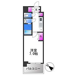 SOLTERRACEOSAKAEASTGATE 1Kの間取図画像