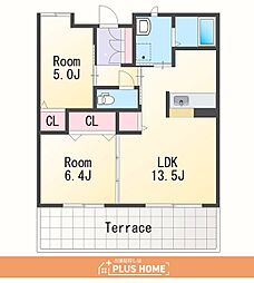 和歌浦ガーデンテラス 2LDKの間取図画像