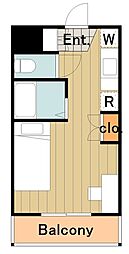 多摩都市モノレール 大塚・帝京大学駅 徒歩5分の賃貸マンション 1階1Kの間取り