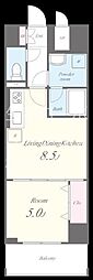 グランディール海老名 1LDKの間取図画像