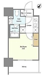 La Douceur四ツ木East 7階1Kの間取り