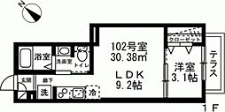 クレールドルネ 1LDKの間取図画像