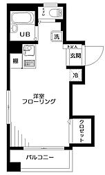 マリアージュ三ノ輪 4階ワンルームの間取り