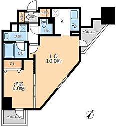 ドゥーエ幡ヶ谷 1LDKの間取図画像