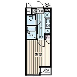 LUMIELE S・KII 3階1Kの間取り