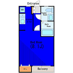 JR京浜東北・根岸線 大井町駅 徒歩12分の賃貸アパート 1階1Kの間取り