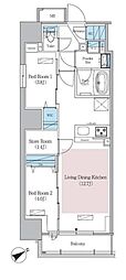 アーバネックス浅草橋Front 2SLDKの間取図画像