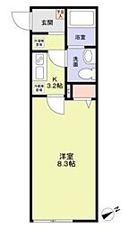 仮称船橋日大B新築計画 3階1Kの間取り