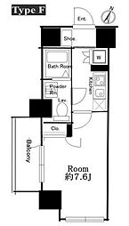 ドゥーエ国府台 3階1Kの間取り