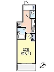 グランヴァン駒込染井 2階1Kの間取り