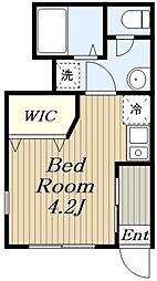 東急田園都市線 南町田グランベリーパーク駅 徒歩11分の賃貸アパート 1階ワンルームの間取り
