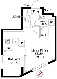 エルファーロ明大前3 301 3階1LDKの間取り
