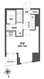 GRANDPASEO市谷甲良町 1Kの間取図画像