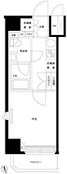 ルーブル新丸子 6階1Kの間取り