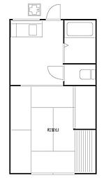 コーポ阿部 1階1Kの間取り