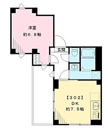 プラムガーデン 1DKの間取図画像
