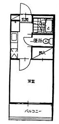 ロイヤルコーポ姪浜 1Kの間取図画像