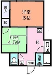 正和コーポ 3階2Kの間取り