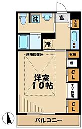 リブリ・Monter loger (モンテロジェ) 1階1Kの間取り