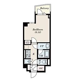 S-FORT中板橋 1階1Kの間取り