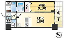 プレサンス兵庫ヴィアーレ 1LDKの間取図画像
