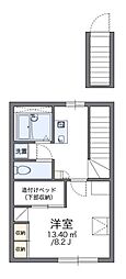 レオパレスYOSHINO 1Kの間取図画像