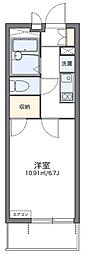 レオパレスプチパレK 1Kの間取図画像