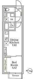 Aglaia 新宿西落合 1DKの間取図画像