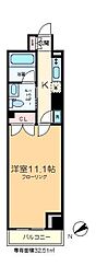 プラティーク清澄白河 1Kの間取図画像