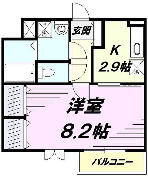 セレーノ ｜東京都昭島市玉川町３丁目(賃貸アパート1K・1階・30.15㎡)の写真 その2