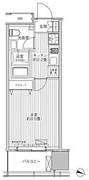 桜ヒルズ九段北 1Kの間取図画像