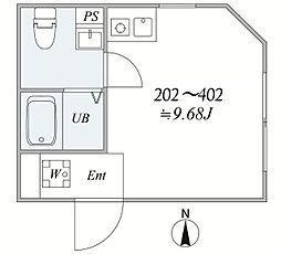 GRANDE MAISON 千住大橋 ワンルームの間取図画像