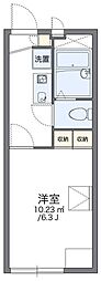 レオパレスコンフォートハウス 2階1Kの間取り