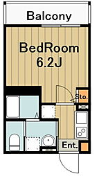 ベイルームアドバンス橋本WEST 1Kの間取図画像