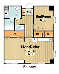 レソール 1LDKの間取図画像