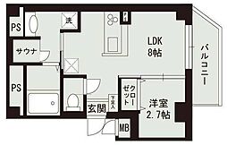 b'CASA金町EAST 1LDKの間取図画像