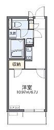 レオネクストラグーザ馬事公苑 1Kの間取図画像