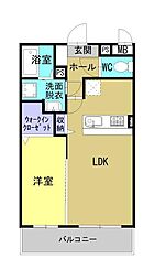 vivienda(ヴィヴィエンダ) 1LDKの間取図画像