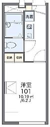 レオパレスカーサ19 1Kの間取図画像