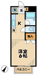 ファインコート 1Kの間取図画像