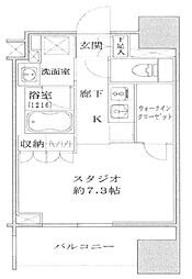 クラッシィハウス大手町 9階1Kの間取り