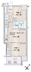 エスティメゾン豊洲レジデンスB棟 2LDKの間取図画像
