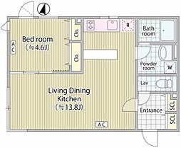 ＥＭＢＥＬＬＩＲ中野富士見町 4階1LDKの間取り