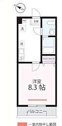 QUIET CRAB HOUSE 溝ノ口II(仮) 1Kの間取図画像