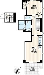 La paix skytree 6階1LDKの間取り