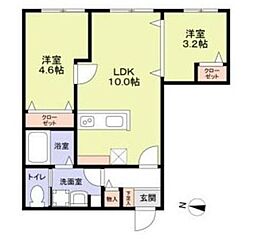 リザーブ北綾瀬 2LDKの間取図画像