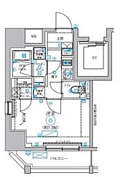 RELUXIA　TOKYO　EAST 3階1Kの間取り