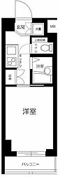 ルーブル早稲田 1Kの間取図画像